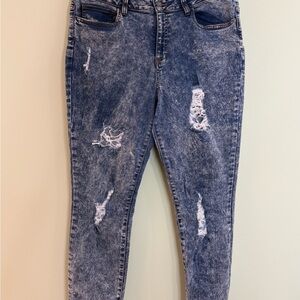 Cello jeans distressed woman’s size 18 holes y2k medium wash